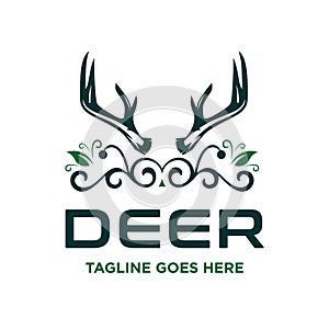 Deer horn leaf logo your company
