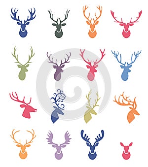 Deer horns label set.