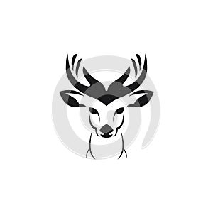 Deer Hunt Logo template, Elegant Deer Head logo designs vector