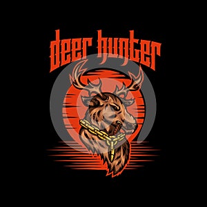 Deer hunter design vector illustration