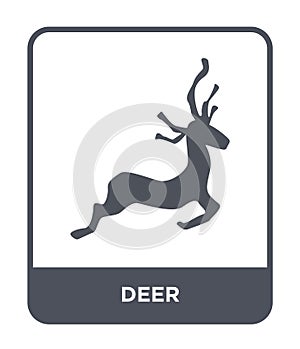 deer icon in trendy design style. deer icon isolated on white background. deer vector icon simple and modern flat symbol for web photo