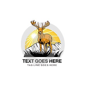 Deer illustration logo