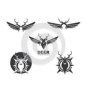 Deer ilustration icon vector design