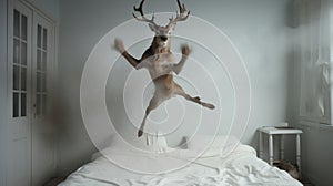Deer Jumping Above Bed: A Narrative-driven Visual Storytelling With Cryptid Academia photo