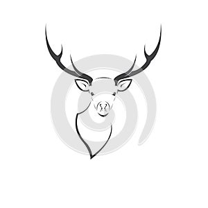 Deer logo design vector illustration. on white background. symbol. icon. Wild Animals