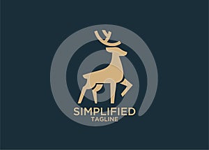 Deer logo icon designs vector