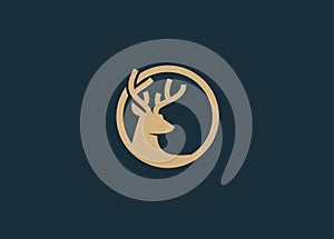 Deer logo icon designs vector