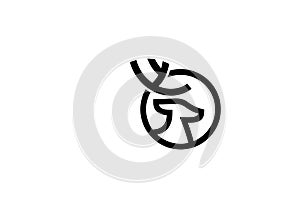 Deer logo icon designs vector