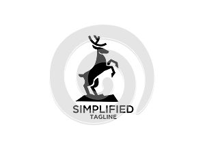 Deer logo icon designs vector
