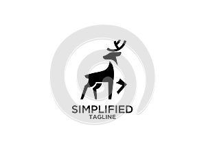 Deer logo icon designs vector
