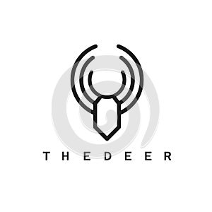 deer logo icon vector illustration concept design