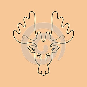 Deer, Moose, Elk animal Silhouette Sketch