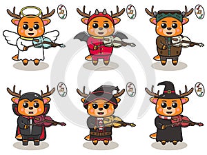 Deer Music Halloween set Violin