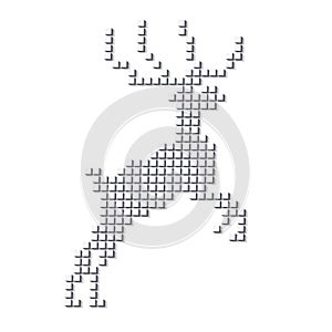 Deer ornament on a white background