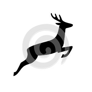 Deer pictogram, icon isolated on a white background.