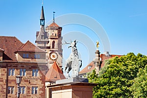 Deer sculpture on Schlossplatz square, Stuttgart Germany