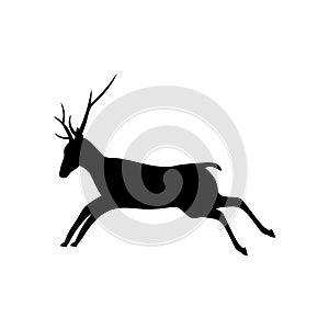 Deer silhouette icon design template vector isolated