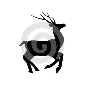 Deer silhouette icon design template vector isolated