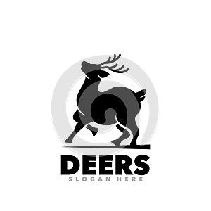 Deer silhouette logo symbol design