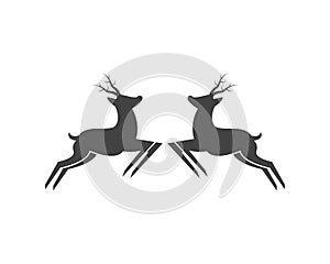 Deer silhouette logo vector