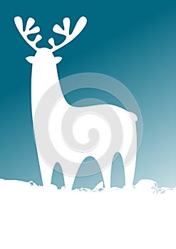 Deer in snow