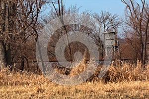 Deer Stand along side the railroad tracks