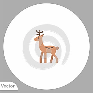 Deer vector icon sign symbol