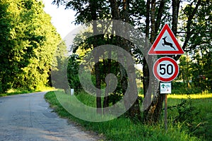 Deer Warning and speed limit