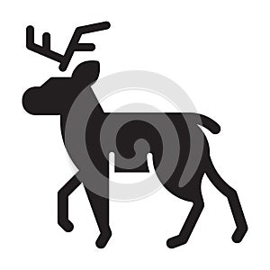 Deer on a white background. Vector illustration decorative design