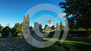 Church of Sweden and the Vasa monument in Rattvik in Sweden photo
