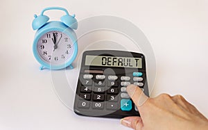 DEFAULT calculator on display isolated