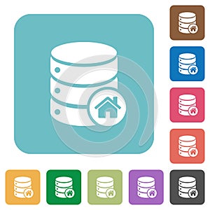 Default database rounded square flat icons