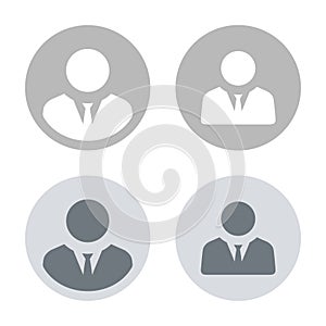 Default employee avatar iicon vector. Businessman profile photo