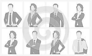 Default placeholder man and woman half-length por