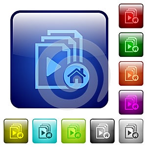 Default playlist color square buttons