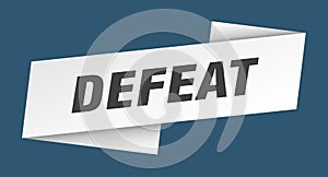 defeat banner template. defeat ribbon label.