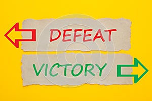 Defeat Victory Concept