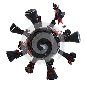 Defeated exploding virus