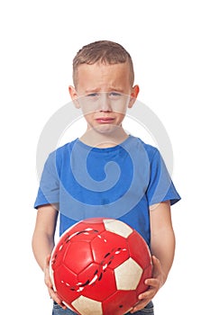Defeated soccer player photo