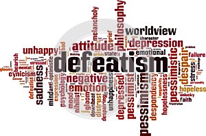 Defeatism word cloud
