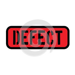 Defect stamp on white