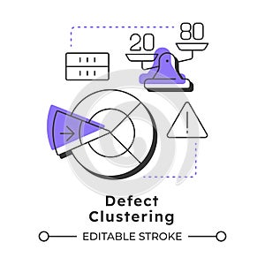 Defect clustering modern linear concept icon