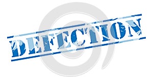 Defection blue stamp