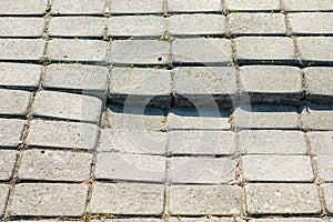 Defective cobblestone pavement due to incorrectly prepared base