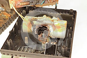 Defective electrical device with fire hazard