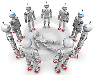 Defective robot surrounded operable