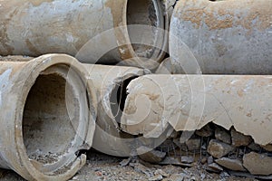 Defective sewer pipes