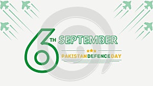 Defence Day 6th September 1965. Illustration of Pakistan Defence Day, 6th September.