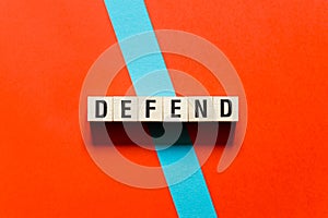 Defend word concept on cubes