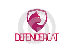 Defender Cat Logo Template photo